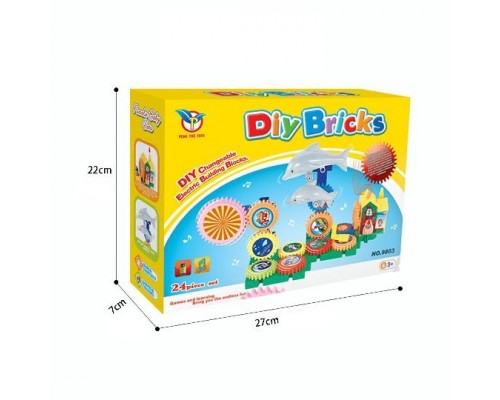 Конструктор шестерёнки Diy Bricks No.9708 24 детали