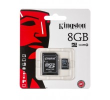 Карта памяти Kingston 8 Gb с адаптером