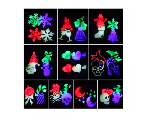 Светодиодный проектор 10 слайдов Christmas Led Projector Light