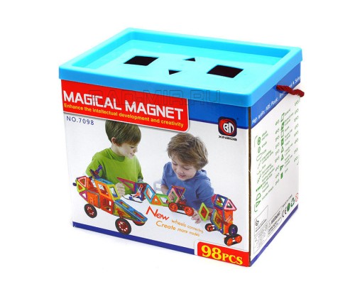 Магнитный конструктор ведро Xinbida Magical Magnet 7098-98 98 деталей