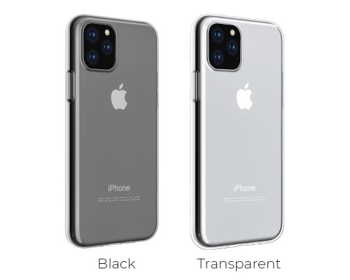 Чехол HOCO TPU Light Series для iPhone 11 Pro, черный прозрачный, 0,8 мм