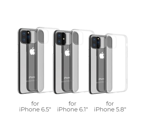 Чехол HOCO TPU Light Series для iPhone 11 Pro, черный прозрачный, 0,8 мм