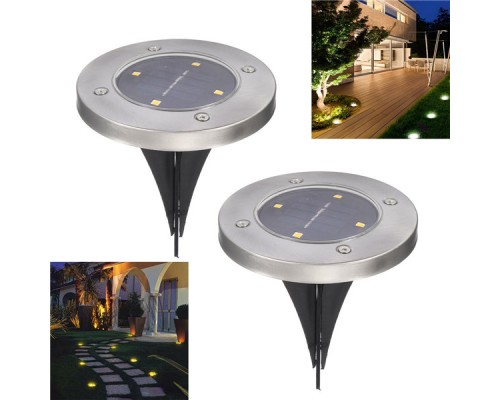 Садовый газонный светильник на солнечной батарее Solar Pathway Light, 2 штуки