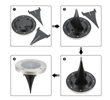 Садовый газонный светильник на солнечной батарее Solar Pathway Light, 2 штуки