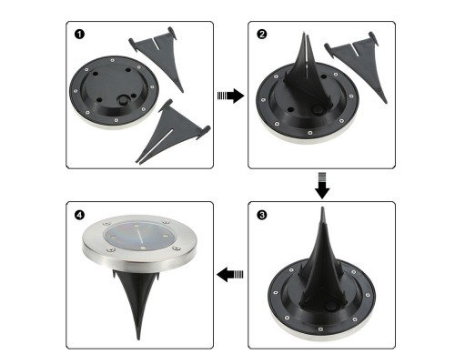 Садовый газонный светильник на солнечной батарее Solar Pathway Light, 2 штуки