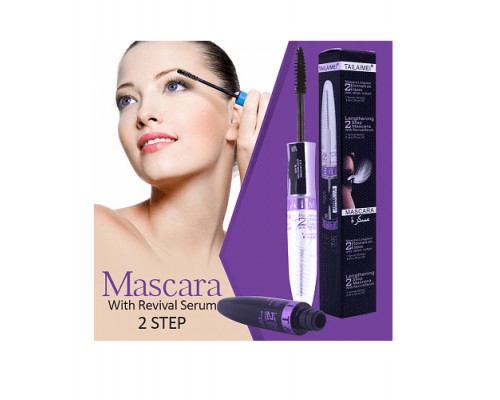 Фиксирующая тушь для ресниц 2 в 1 Tailaimei Lengthening 2 Step Mascara With Revival Serum