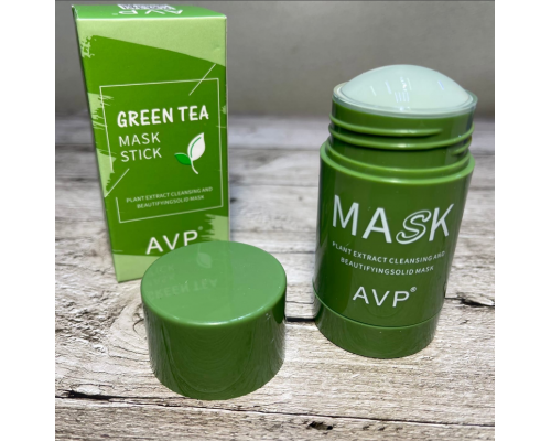 Green Mask Stick 40 гр Глиняная Маска Стик для глубокого Очищения и Сужения пор с экстрактом Зелёного Чая